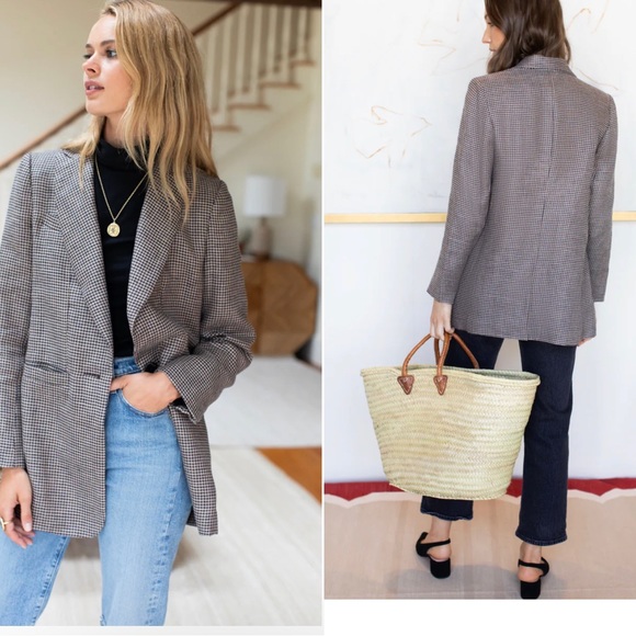 Emerson fry DINNER JACKET - HOUNDSTOOTH LINEN Sz:10 NWT